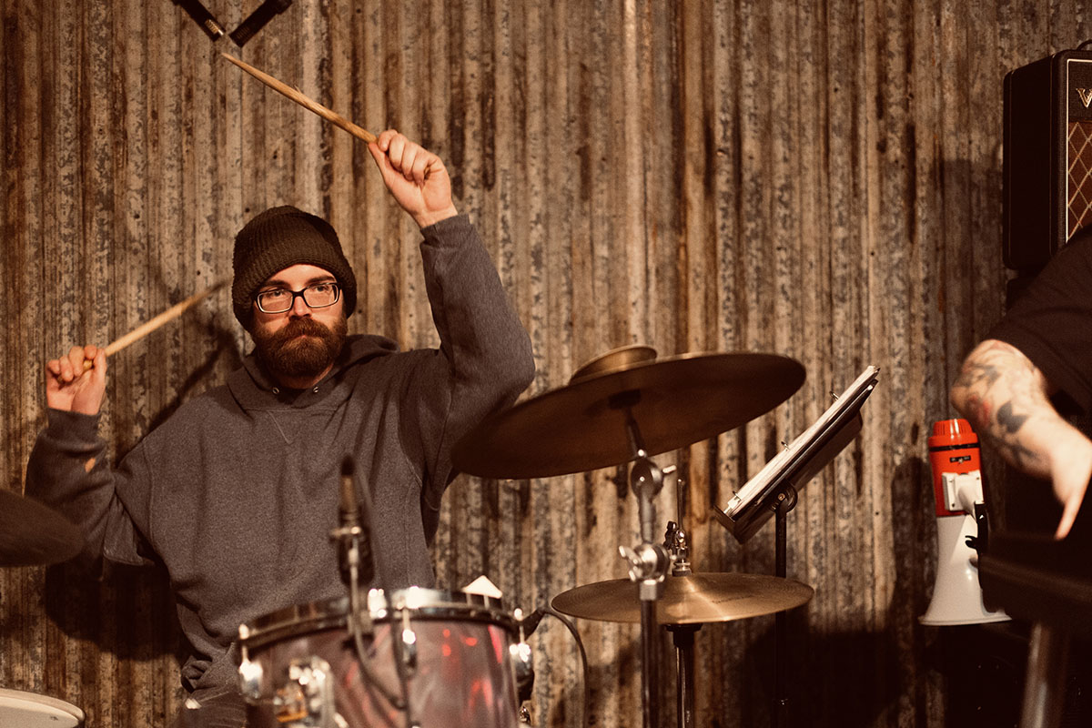 Drummer Max Christman of the Linc Bradham Band