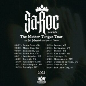 Sa-Roc Presents The Mother Tongue Tour w Sol Messiah & Special Guests Tour Poster