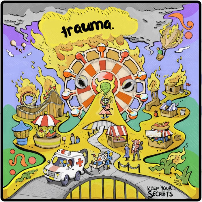 Keep Your Secrets - "trauma." - album art-min