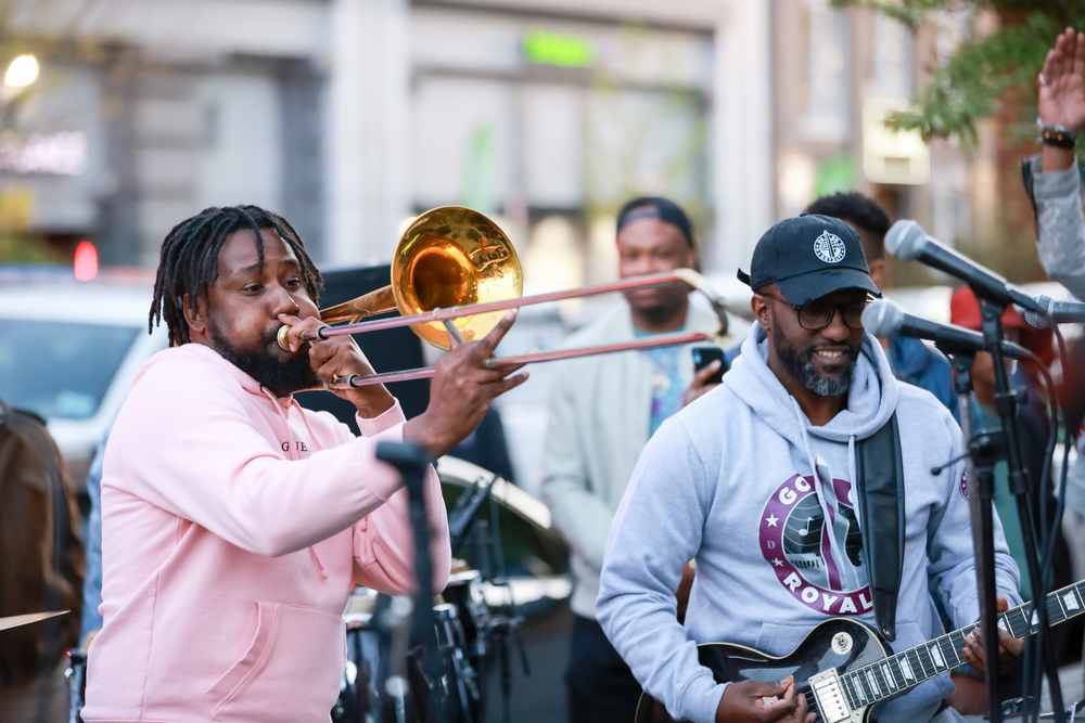 The Experience Band & Show performing on the streets of DC