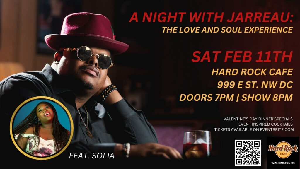 A night with Jarreau, featuring Solia. February 11, 2023