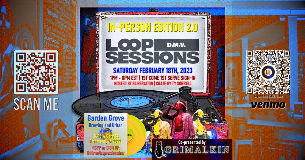 Loop Sessions RVA on 18 Feb 2023 at Garden Grove Brewing and Urban Winery in Richmond, VA. Sponsored by Grimalkin Records