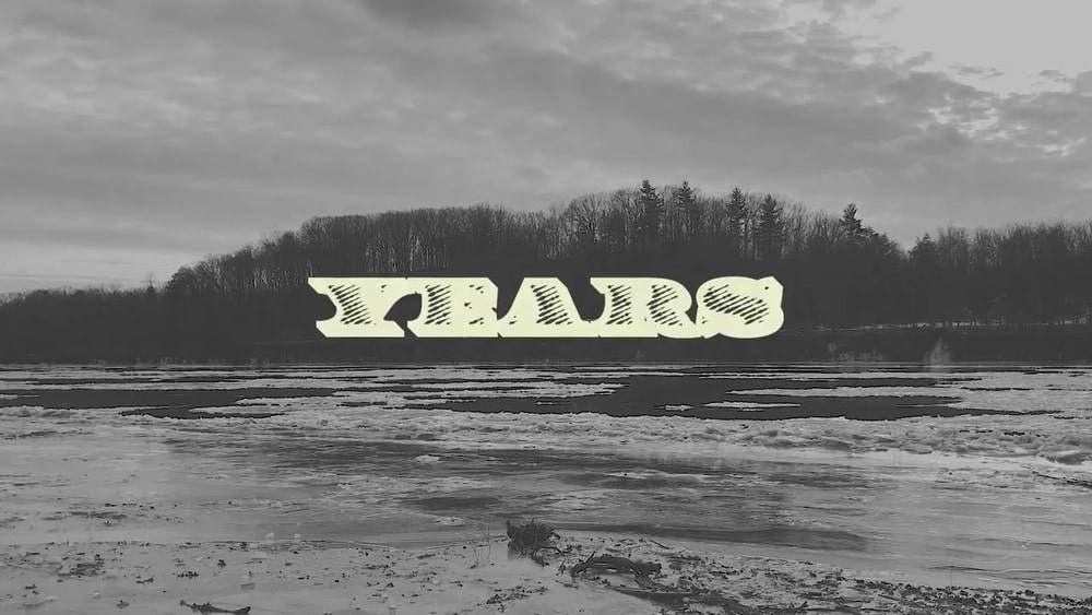 Oliver, "Years" lyric video thumbnail - black and white winter landscape