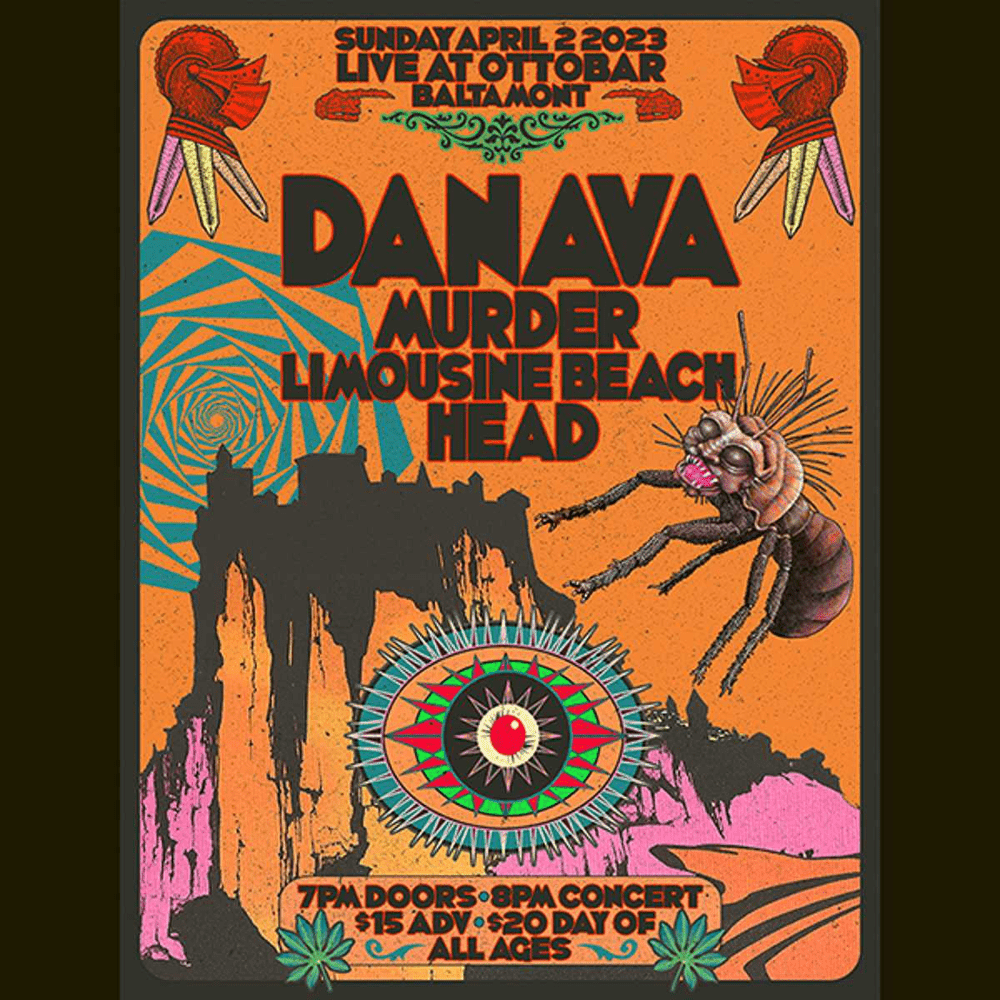 Danava headlining show at Ottobar event poster