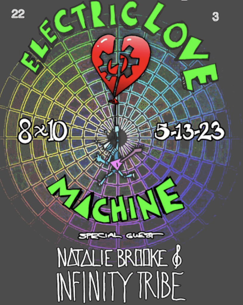Electric Love Machine and Natalie Brooke & The Infinity Tribe at The 8x10 event poster