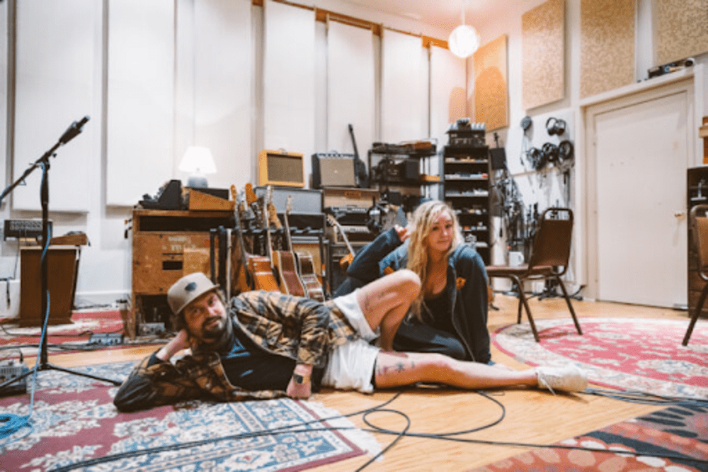 Wild Child laying on studio floor