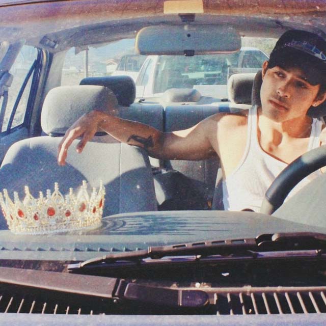Francisco Martin - Passenger Princess - album art - Francisco sits in the drivers seat of a car