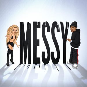 Antigoni x Zion Foster - "Messy" album art featuring cartoon depictions of the artists