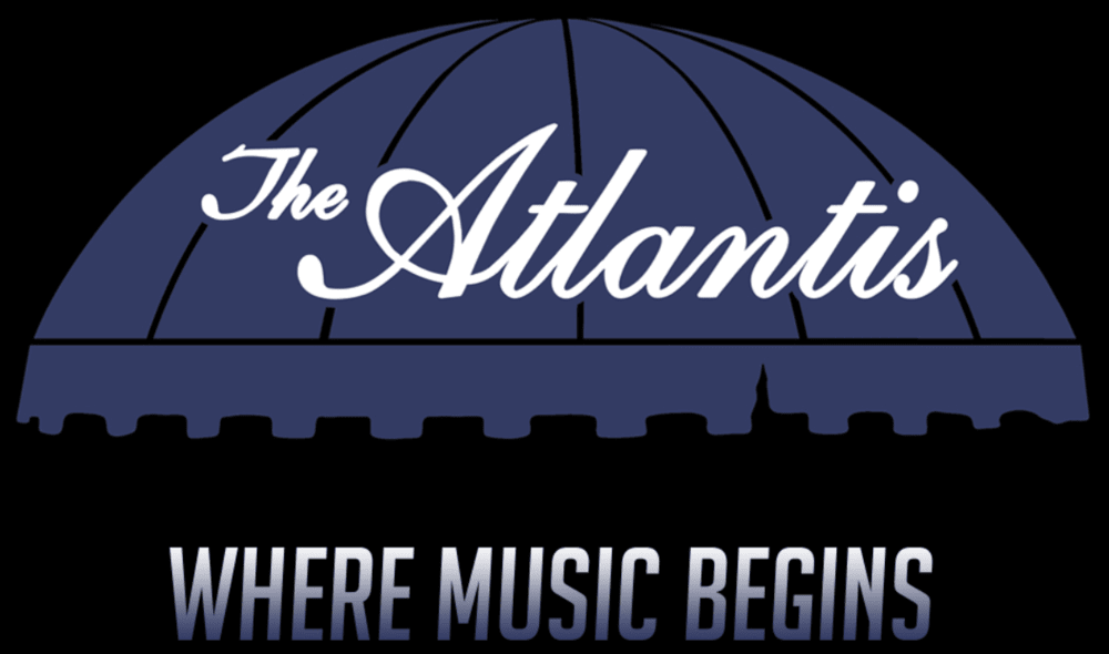 The Atlantis logo - "Where Music Begins"