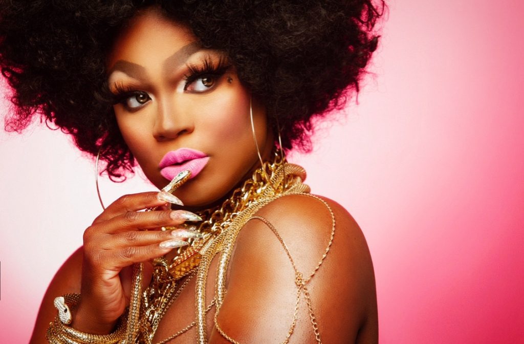 A picture of drag queen Mayhem Miller who will perform during the opening party