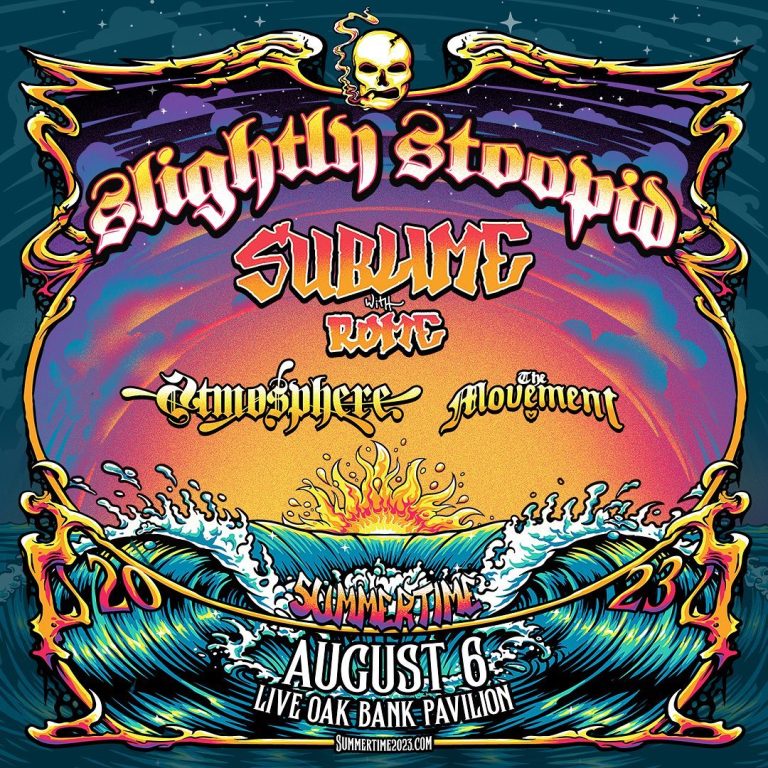 Official poster for the Slightly Stoopid summer tour with Sublime with Rome.