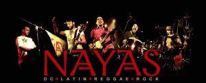 NAYAS promotinal graphic with members of the band