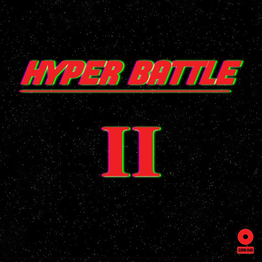 Hyper Battle II album art with a glowing red depiction of the roman numeral "II"