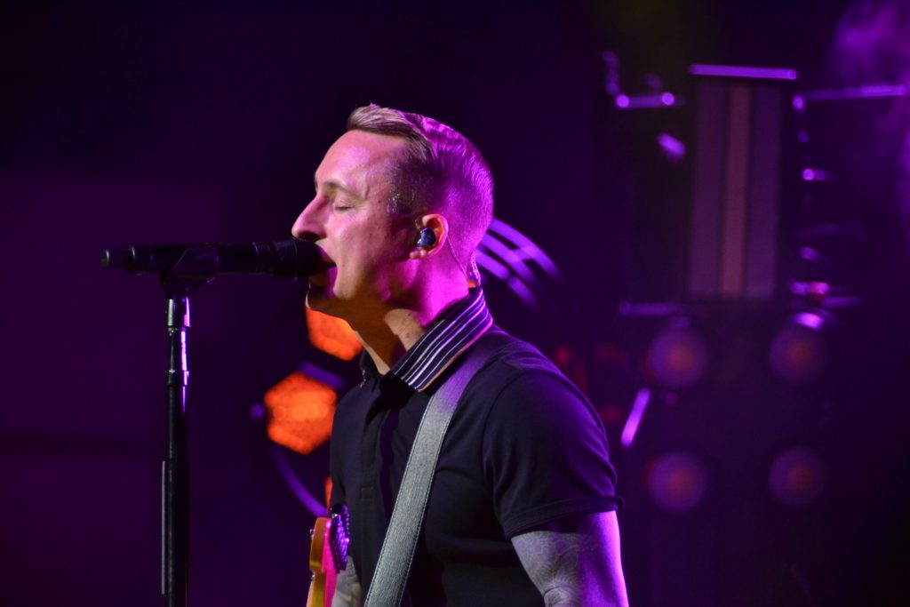 Ryan Key of Yellowcard performing live on stage at Pier Six Pavilion on July 5, 2023