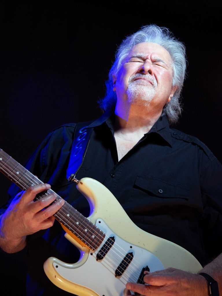Blues artist Coco Montoya plays the guitar with emotion